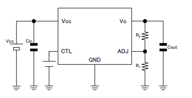 应用电路图 - ROHM Semiconductor BDxFD0和BDxFDA单输出LDO稳压器